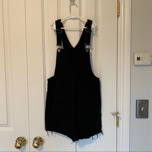 Black overall dress